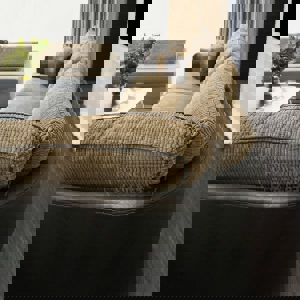 Furnishings For Less Portland Mixed Fabric Cord 5 Seater Corner Sofa