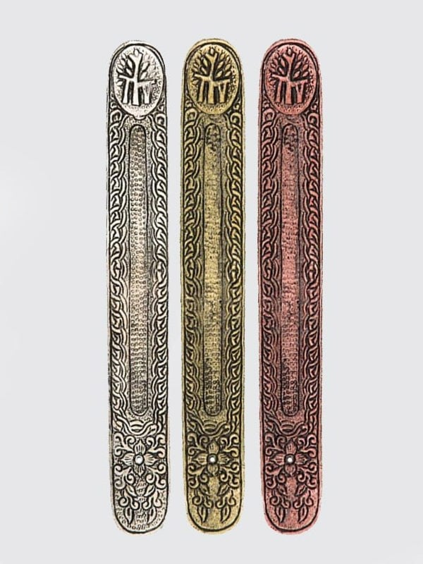 Namaste Metal Embossed Incense Holder - Yoga Studio Store