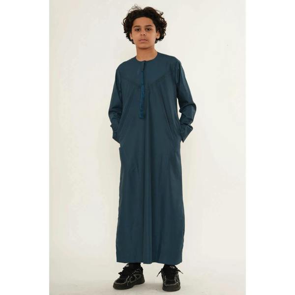 TT-008 - Boy's Emirati Omani Tassel Thobe - Blue - Thobez - 12