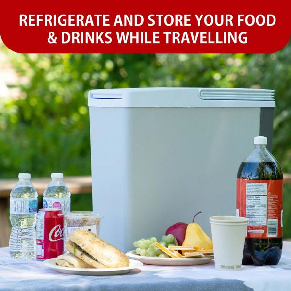 Koolatron 17L Electric Cool Box Warmer Mini Car Fridge Portable Iceless Cooler for Travel Camping