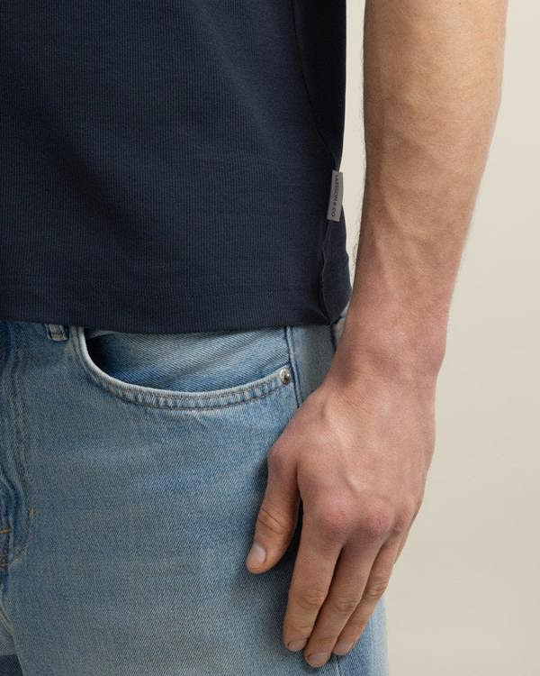 Larsson & Co Broder - Rib Polo Shirt With Tonal Tipping