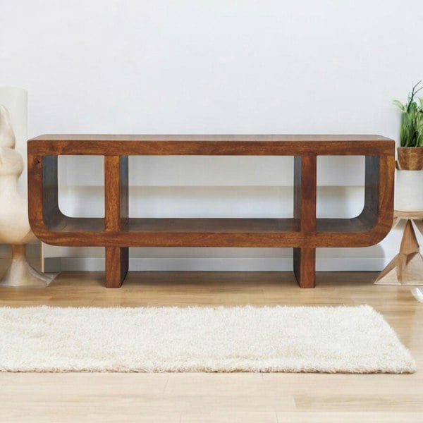 Artisan Furniture Solid Wood Orion Curved Chestnut Media Unit