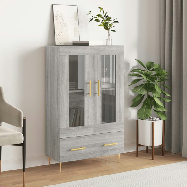 Berkfield Highboard Grey Sonoma 69.5x31x115 cm Engineered Wood