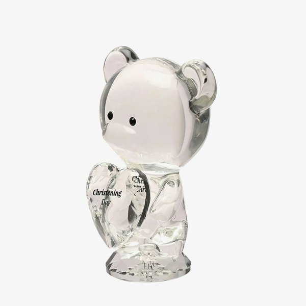 T. H. Baker Crystocraft Crystal Bear Christening Day Gift SP3639