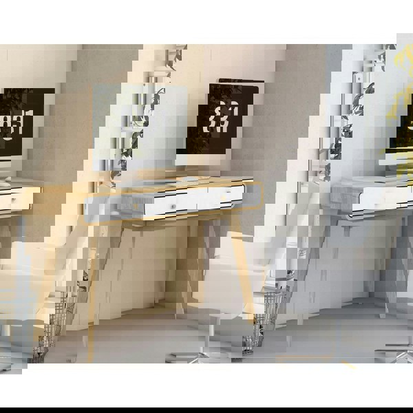 Dorel Home Cassie Desk 2 Drawers OakWhite120x50x79cm