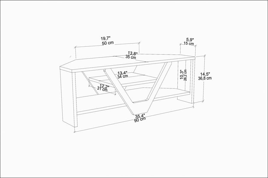 Decorotika Karin Modern Tv Stand TV Cabinet for TV's up to 40"