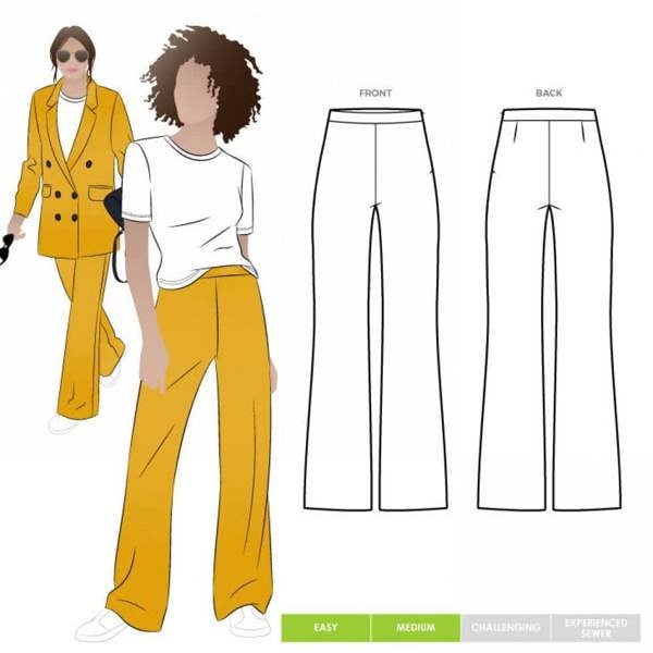 Style Arc Sewing Pattern McKenzie Pants - Trousers for Women - Intermediate