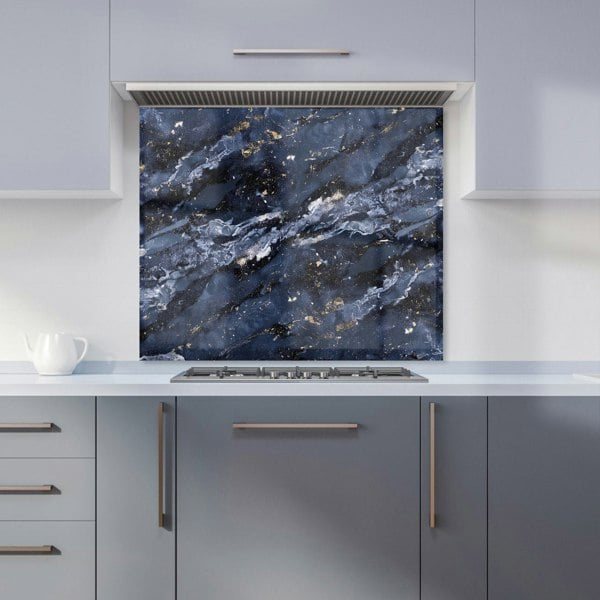 Warren Reed - Designer Deep Ocean Blue Quartz Effect Kitchen Splashback