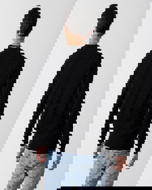 Lacoste Mens Organic Cotton Crew Neck Sweater - Black 031