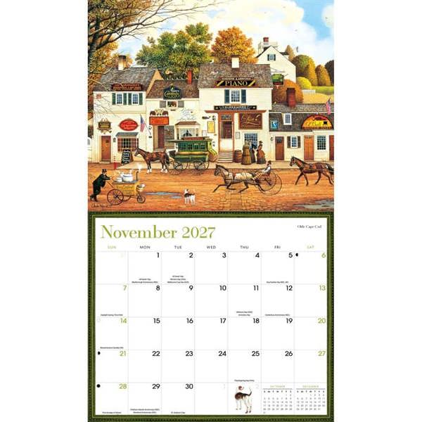 Wysocki Americana Deluxe Calendar 2027, Wall Calendars, Month To View, Art, Gift