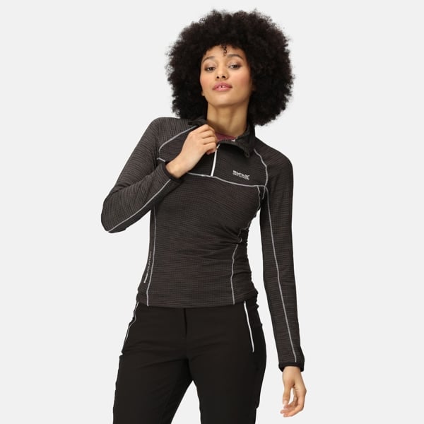 Regatta Yonder Half Zip Women's Quick Drying Running Fleece Top - Black