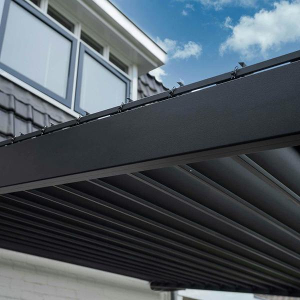 Ocean Designs Tivoli 3.6m x 3m Grey Frame Wall Mounted Pergola
