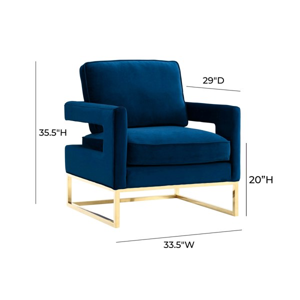 Furniture Edit Avery Navy Velvet Chair