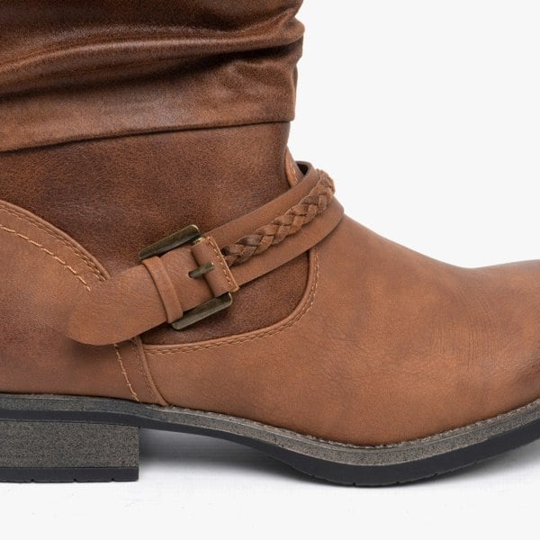 Rieker 98860-22 Womens Calf Length Boots - Nut Brown