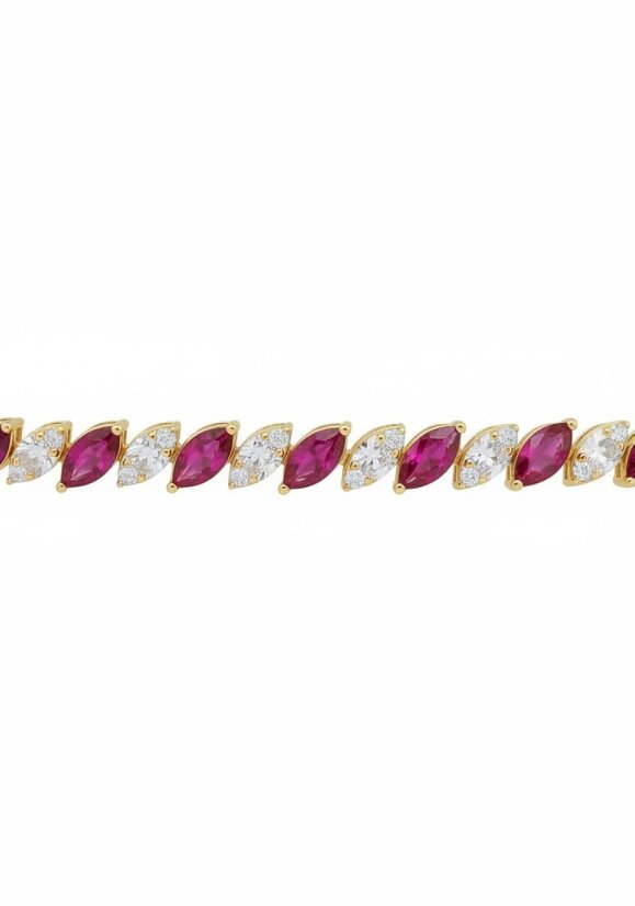 Latelita Viscountess Tennis Bracelet Ruby Gold