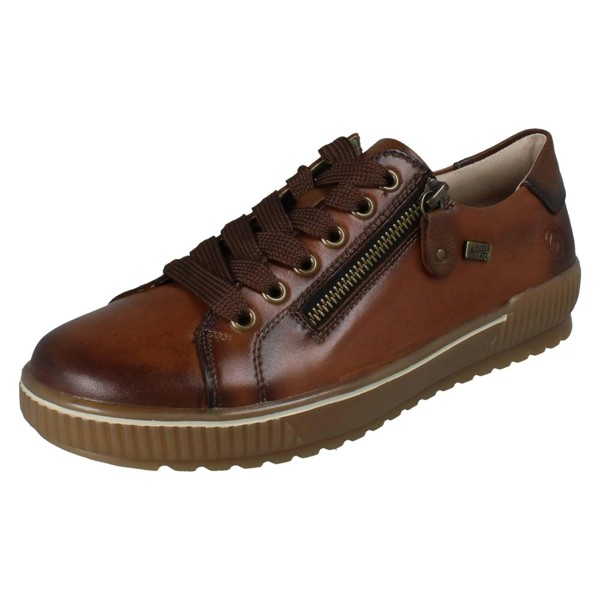 Remonte Ladies Remonte Casual Shoes With Side Zip And Remonte Tex D0700 - Brown 26