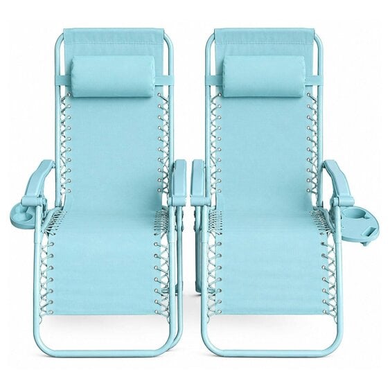 Neo Aqua Zero Gravity Recliner Garden Sun Loungers Set of Two