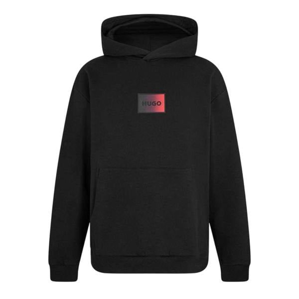 Hugo Mens Danohood Drop Sleeve Hoodie - Black - 