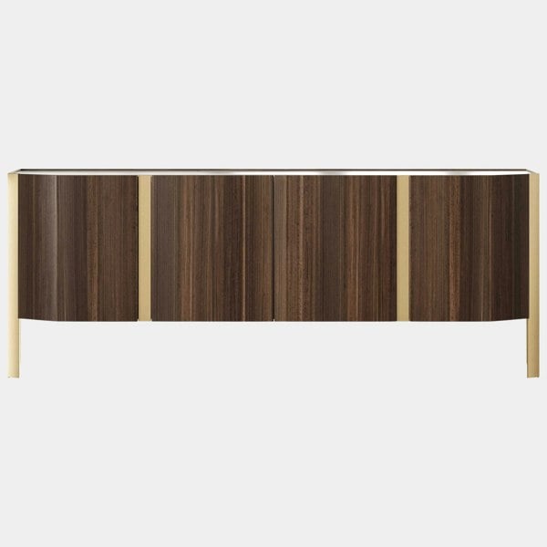 The Private Label Moneo Sideboard: Carrara Marble & Eucalytus Veneer