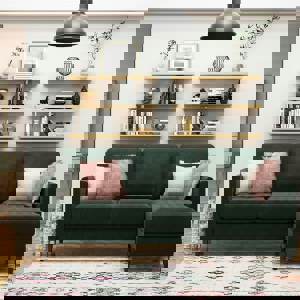 Dorel Home Strummer Reversible Sectional Sofa Green