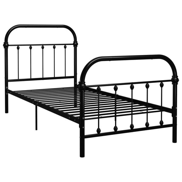 Berkfield Bed Frame Black Metal 90x200 cm