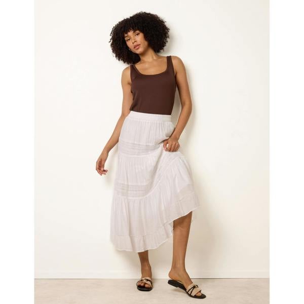 Blue Vanilla Tiered Maxi Skirt