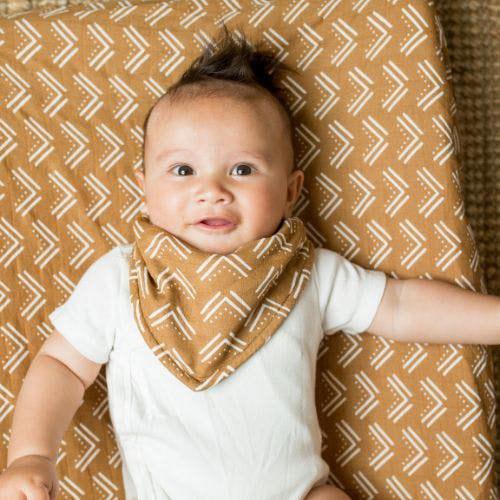 Lulujo - Bandana Bib - Mudcloth / Black Bird - 2 Pack