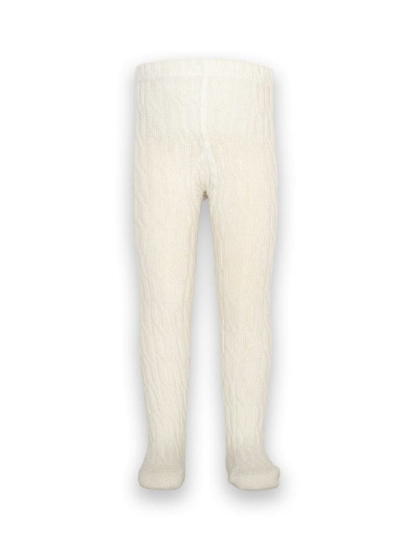 Kite Girls Organic Cable Tights Cream