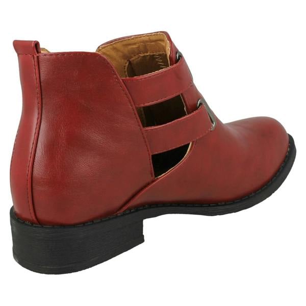 Spot On Ladies Spot On Cut Out Ankle Boot