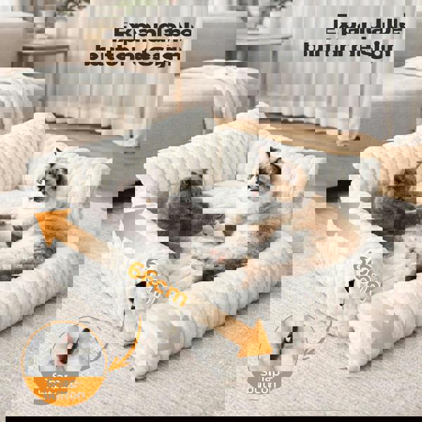 Skylos Pet Sofa Couch Bed for Cats Small Dog Washable Expandable Soft Deep Sleep