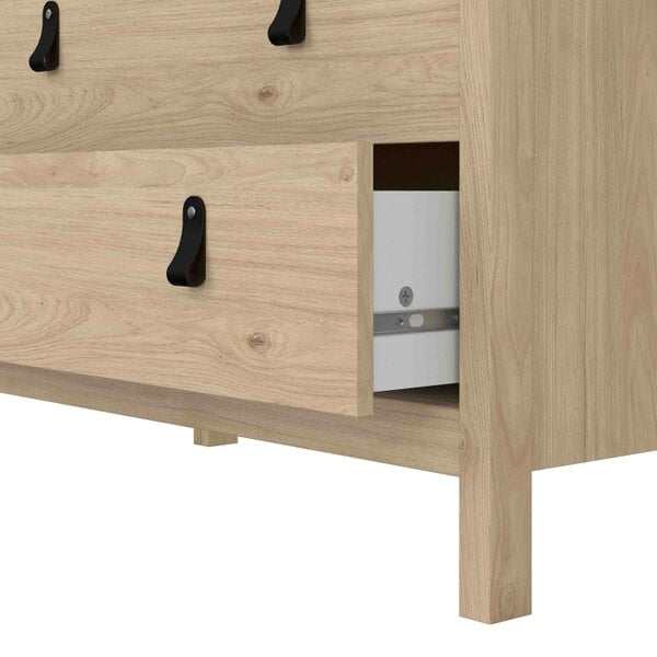 Wyld Haus Wildberry Natural Oak Wood Chest 3 Drawers