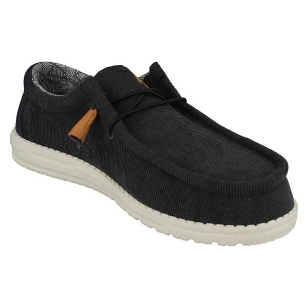 HEYDUDE Mens Hey Dude Deck Style Lace Up Shoe Wally Corduroy