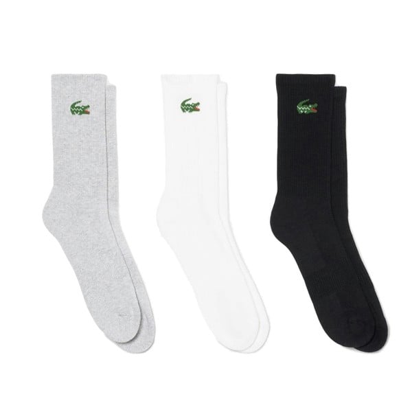 Lacoste 3-Pack Jacquard Crocodile Sport Socks