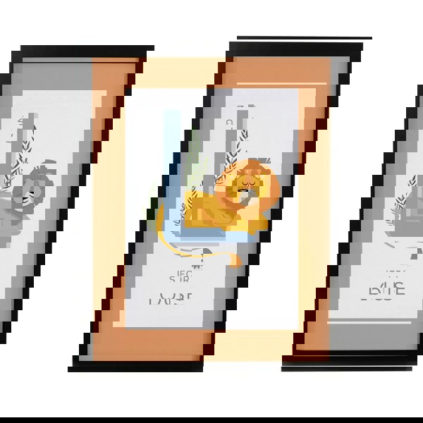 Personalised Memento Company Personalised Animal Alphabet Black Poster Frame