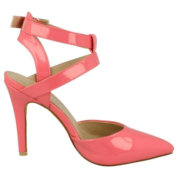 Anne Michelle Ladies Anne Michelle High Heel Ankle Strap Court Shoe