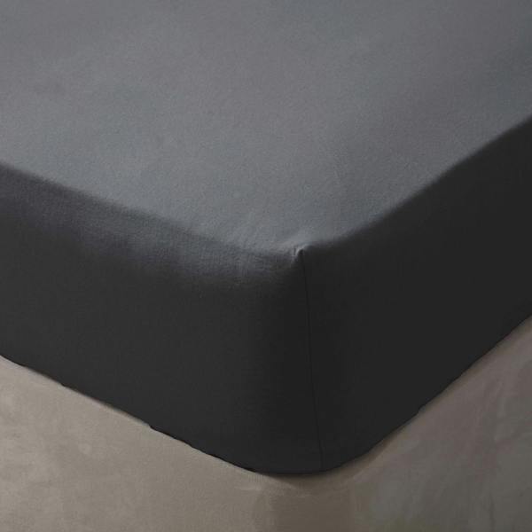 Belledorm Brushed Cotton Fitted Sheet - Charcoal - 