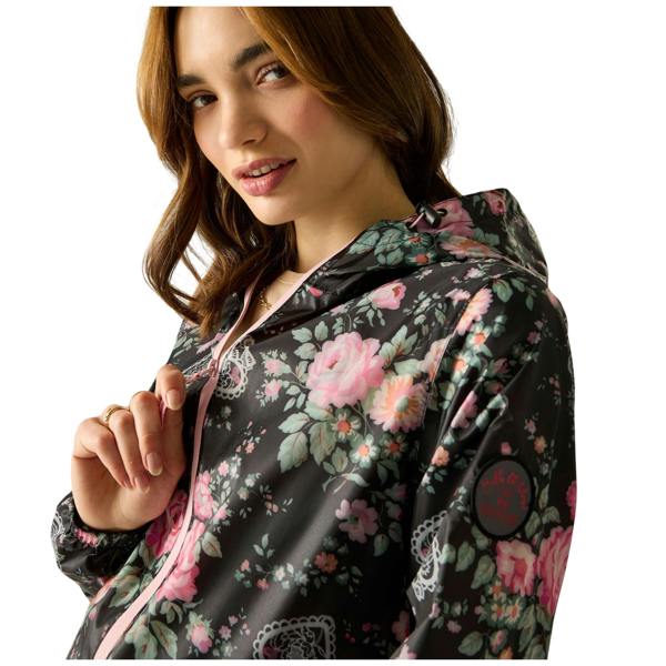 Regatta Womens/Ladies Cath Kidston Hackney Rose Waterproof Shell Jacket - Black - 