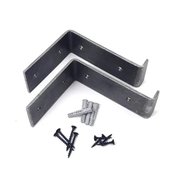 Pair of Industrial Scaffold Board Shelf Brackets Cast Iron
