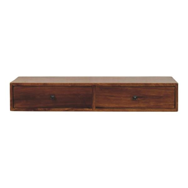 Artisan Furniture Lunar 2 Drawer Chestnut Wall Mounted Console