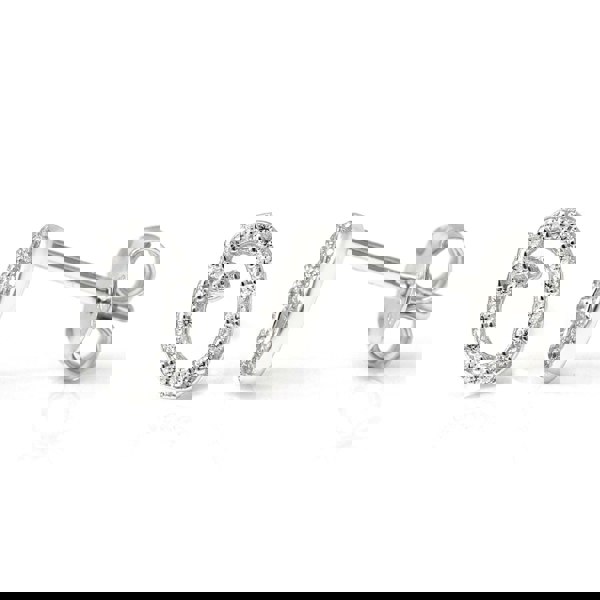 Say It With Luxe CZ Initial Earrings - Sterling Silver