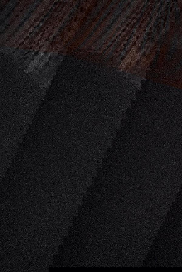 Bishop Sleeve Peplum Top Scuba Crepe And Chiffon Maxi Dress - Black DR4916