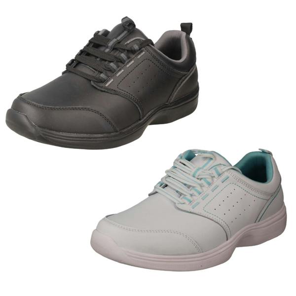 Padders Ladies Padders Dual Fit Casual Leather Trainers  Bobbie
