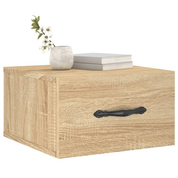 Berkfield Wall-mounted Bedside Cabinet Sonoma Oak 35x35x20 cm