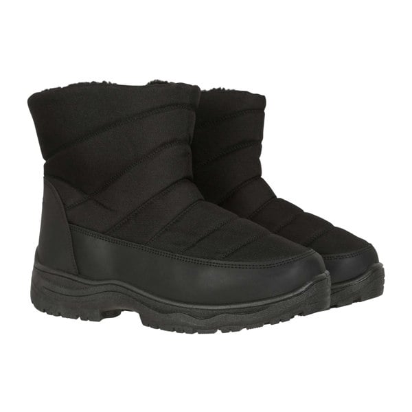 Mountain Warehouse Womens Icey Fleece Lined Ankle Snow Boots - Black