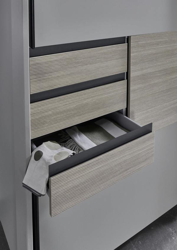 TJ's Furniture Breman 2 Door Sliding 180 grey