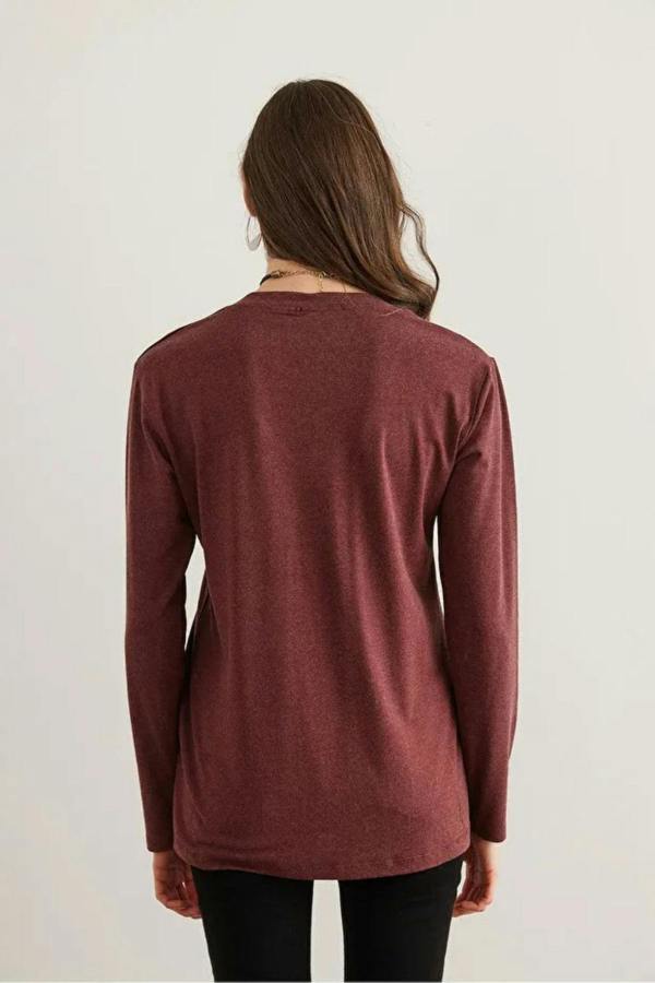 Hoxton Gal V-Neck Wool-Viscose Draped Sweater