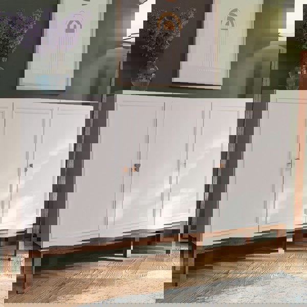 Furniture To Go Wensley 3 Door 1 Drawer Sideboard in Light Grey and Oak