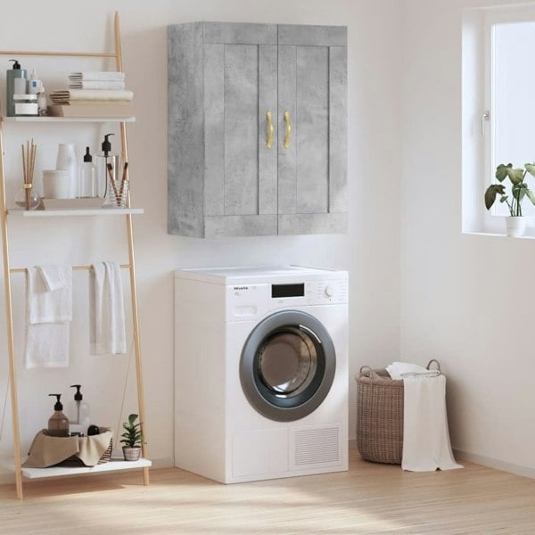 Berkfield Wall Mounted Cabinet Concrete Grey 69.5x34x90 cm Engineered Wood