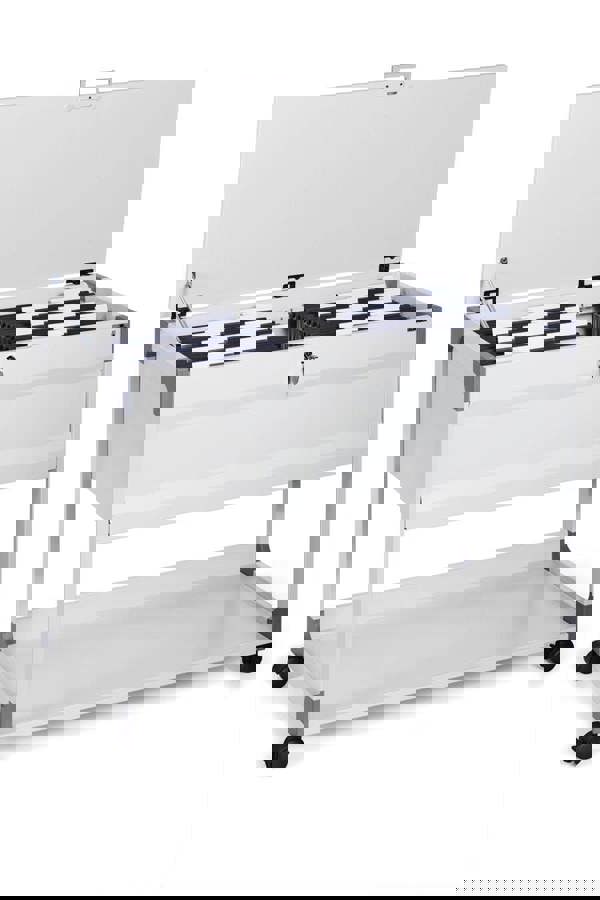 Durable Locking Lid Suspension File Trolley | for 100 A4 Folders | Grey