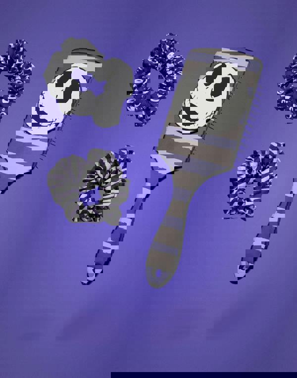 Disney Womens Multicoloured The Nightmare Before Christmas Hair Brush and Scrunchie Set (One Size)